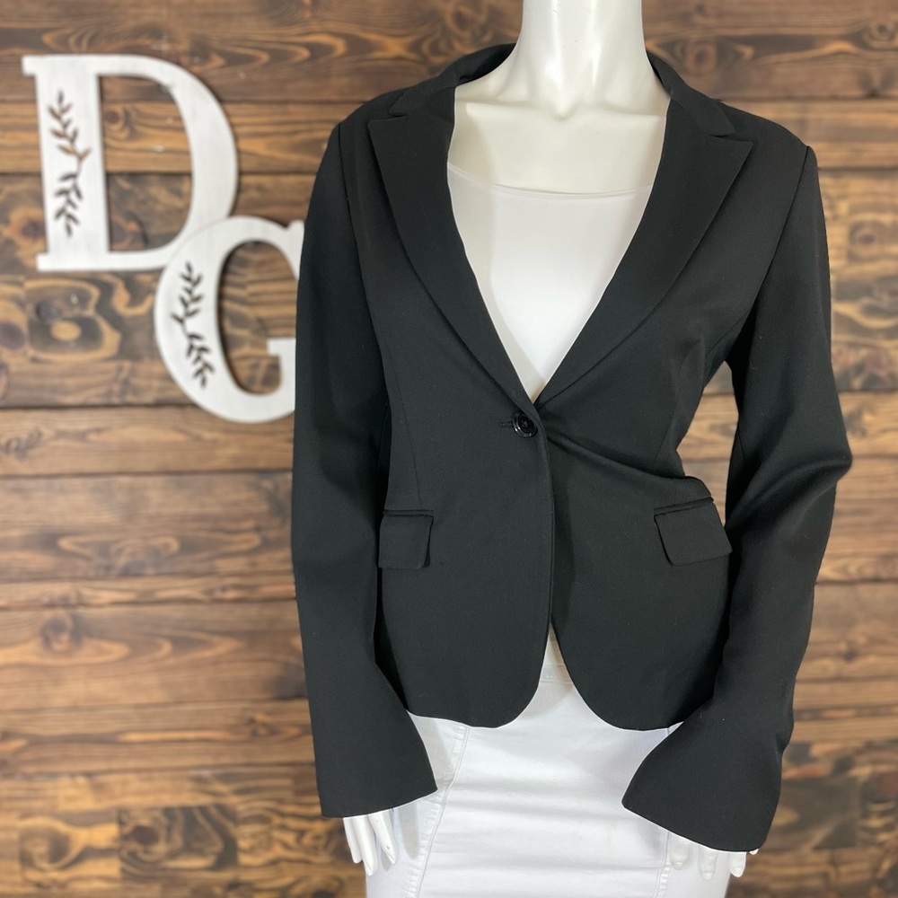Express | Tailored Black Blazer Notched Lapel Front Pockets
